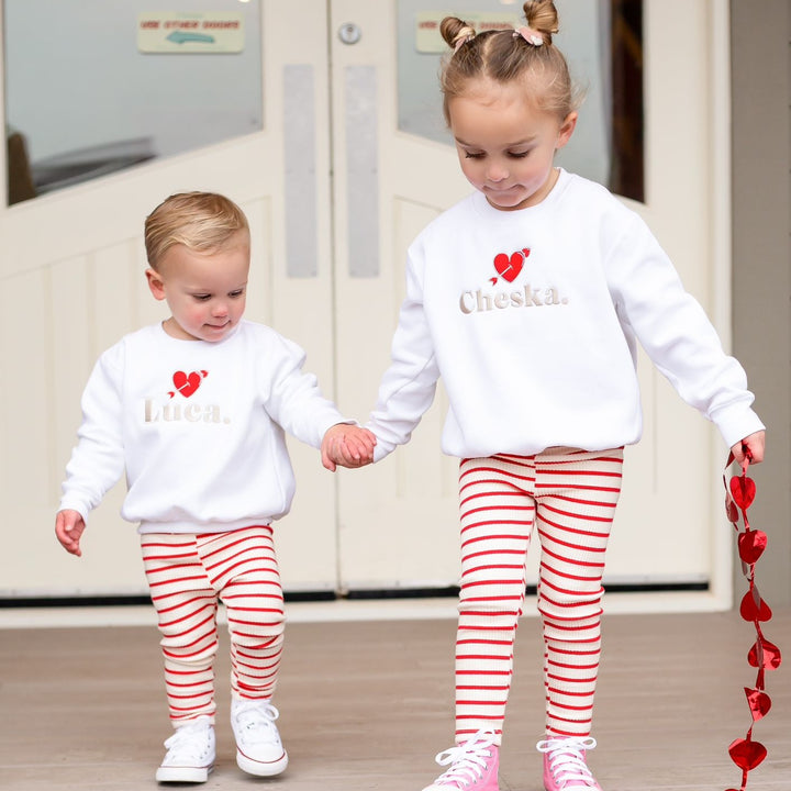 Name Valentine Classic Sweatshirt - Embroidered