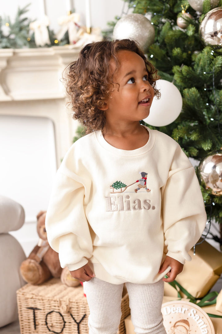 Nordic Inspired Oversized Sledge Sweatshirt - embroidered