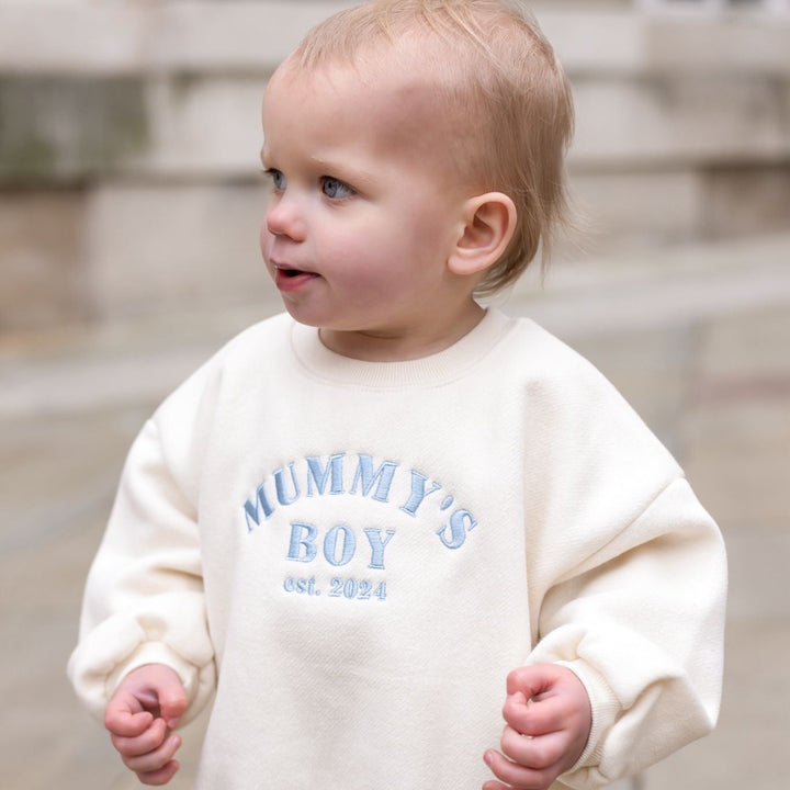 MUMMYS BOY/GIRL Oversized Fleece Sweatshirt - Embroidery