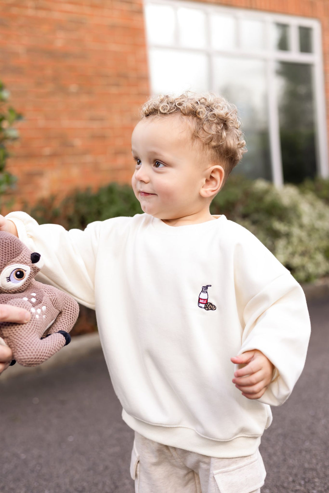 Milk + Cookies Vanilla Sweatshirt - Embroidery