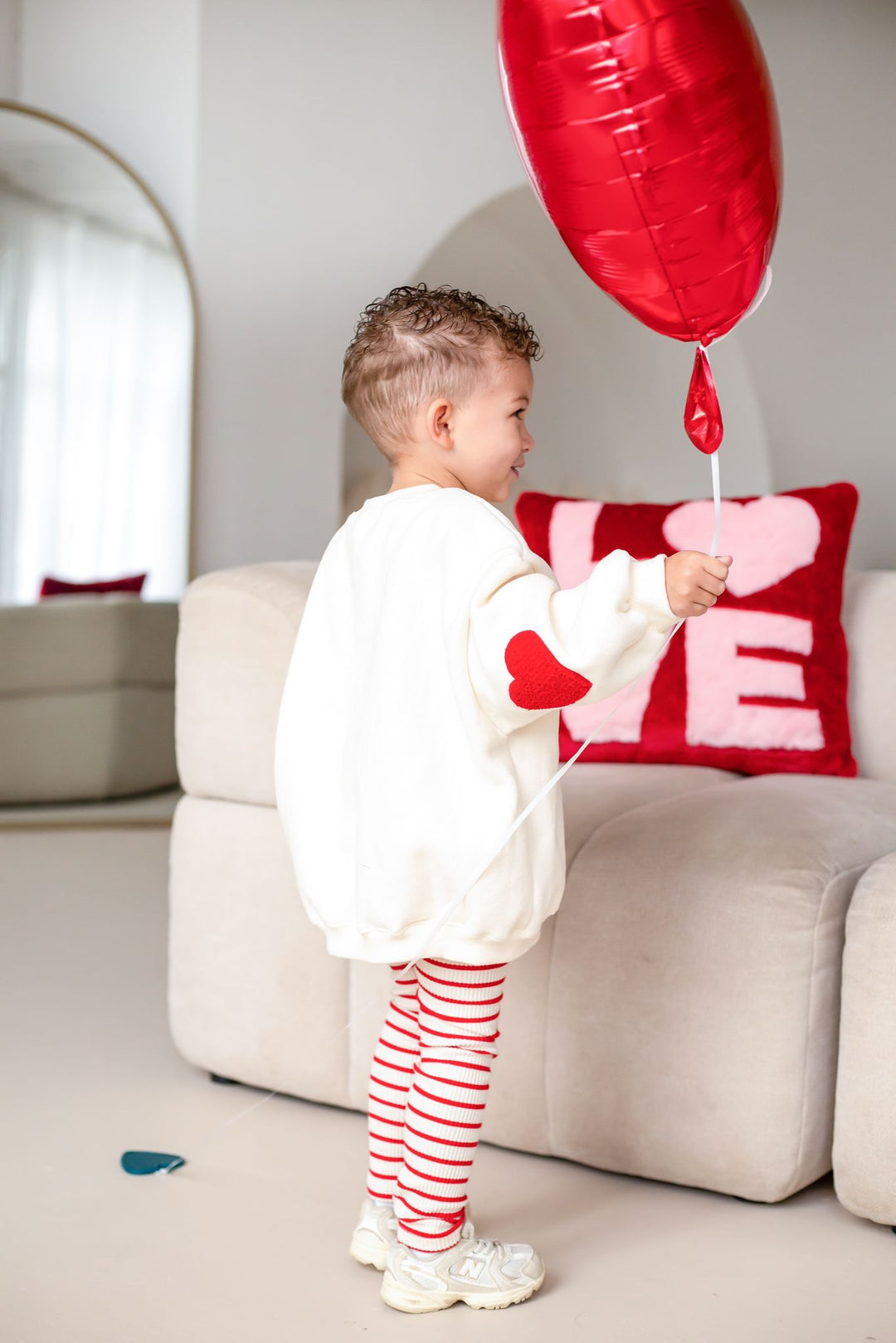 Fleece Vanilla Heart Sweatshirt - Embroidered (name)