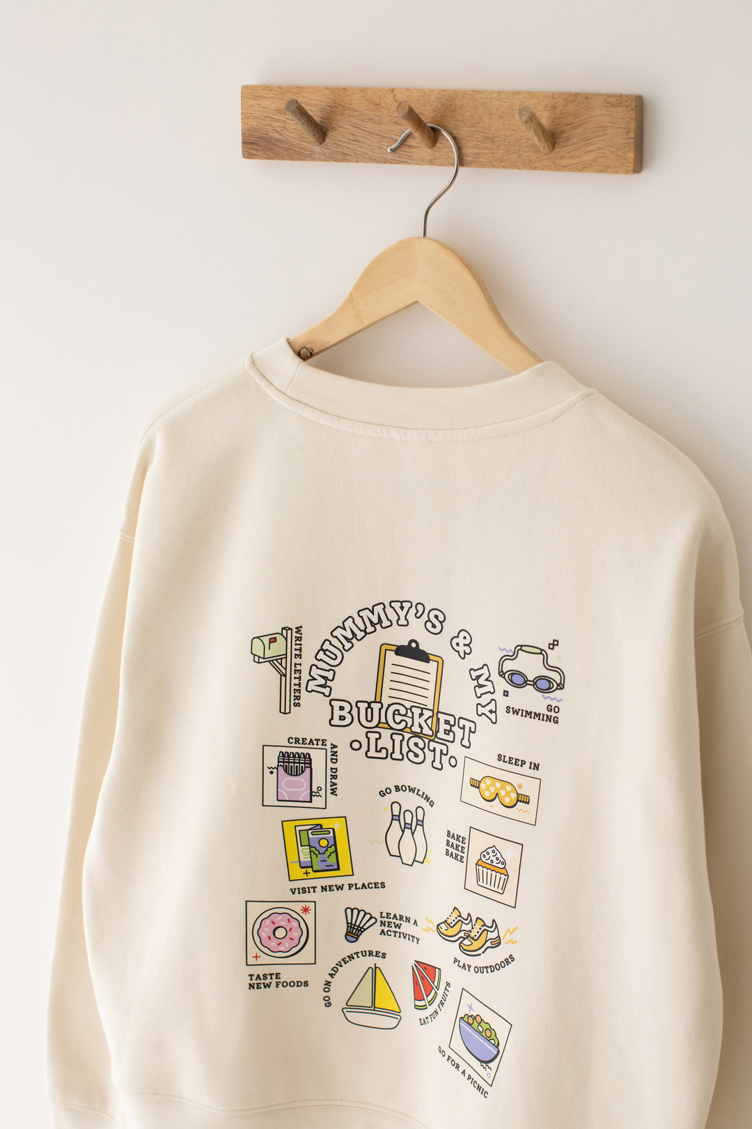 Adult Bucket List Vanilla Sweatshirt - Print