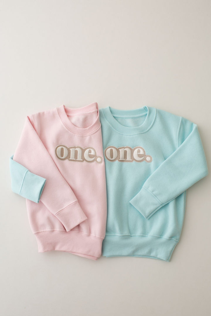 Pastel Bubble Birthday Age Sweatshirt - Embroidery