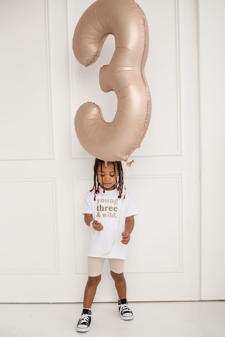 Third Birthday classic Tshirt - Embroidered