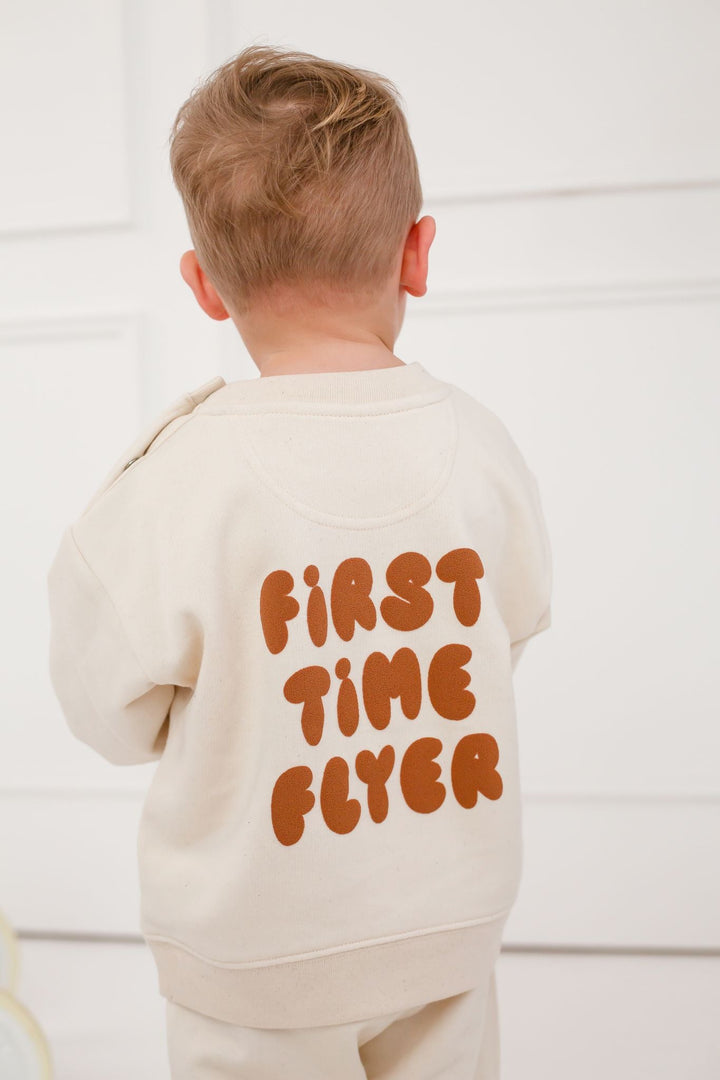 First time flyer Two side sweatshirt - Bubble Print