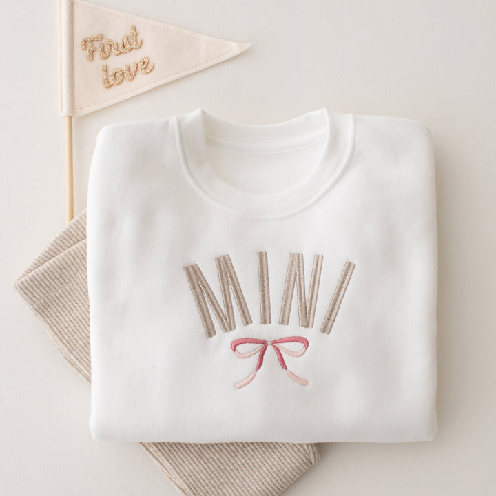 Matching Mini Bow Sweatshirt - Embroidered