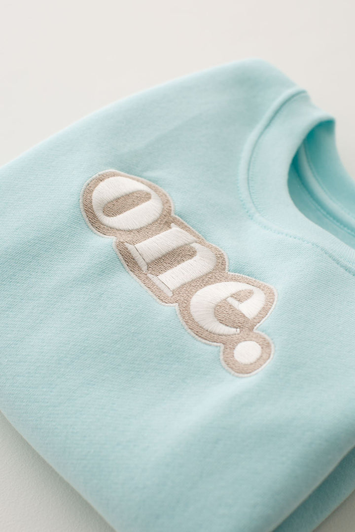 Pastel Bubble Birthday Age Sweatshirt - Embroidery