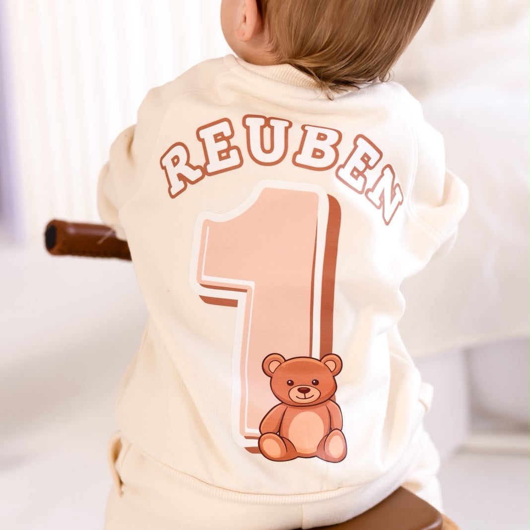 Teddy Theme Birthday Tracksuit - Print