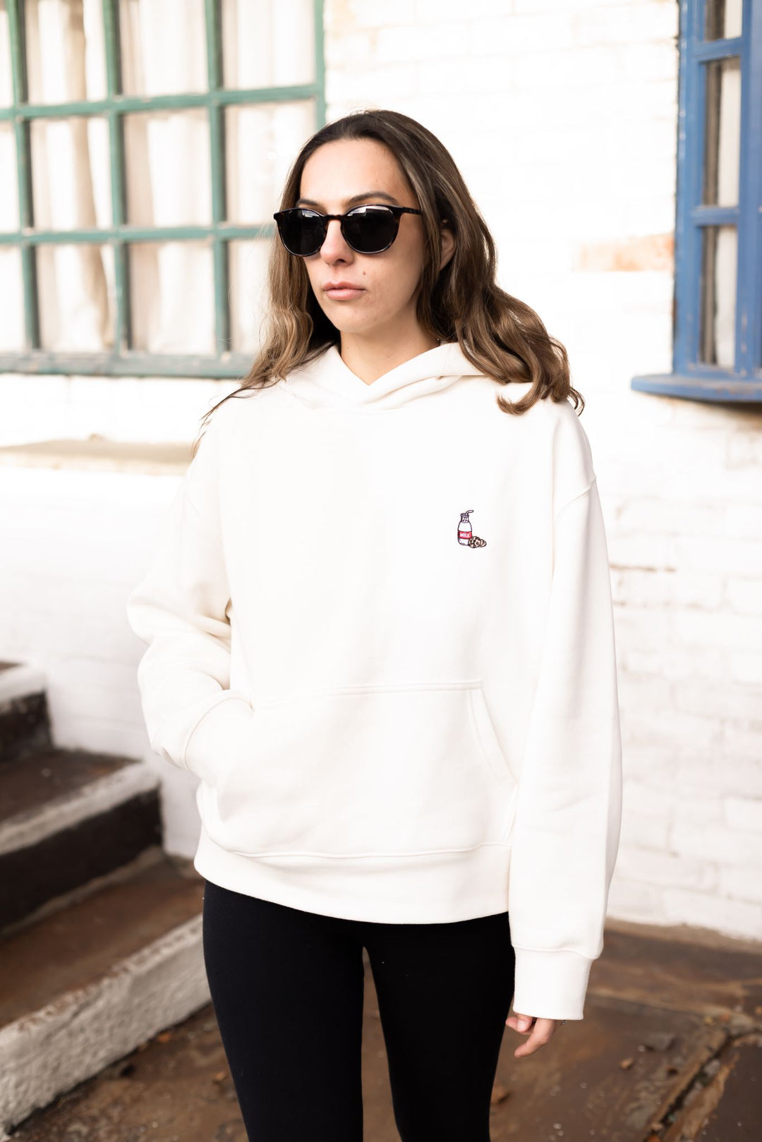 Milk + Cookies Womens Hoodie - Embroidery VANILLA