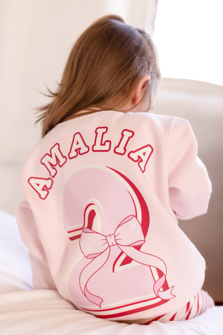 Bow Pink Birthday Sweatshirt - Print