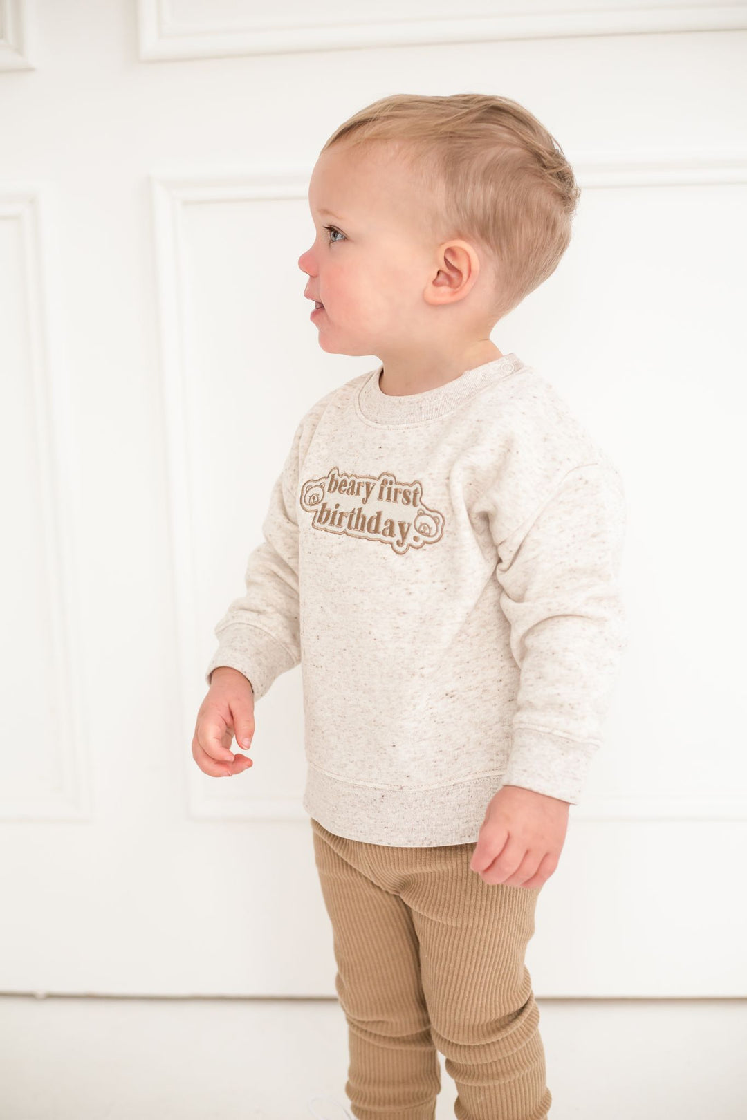 Beary First birthday sweatshirt - embroidered