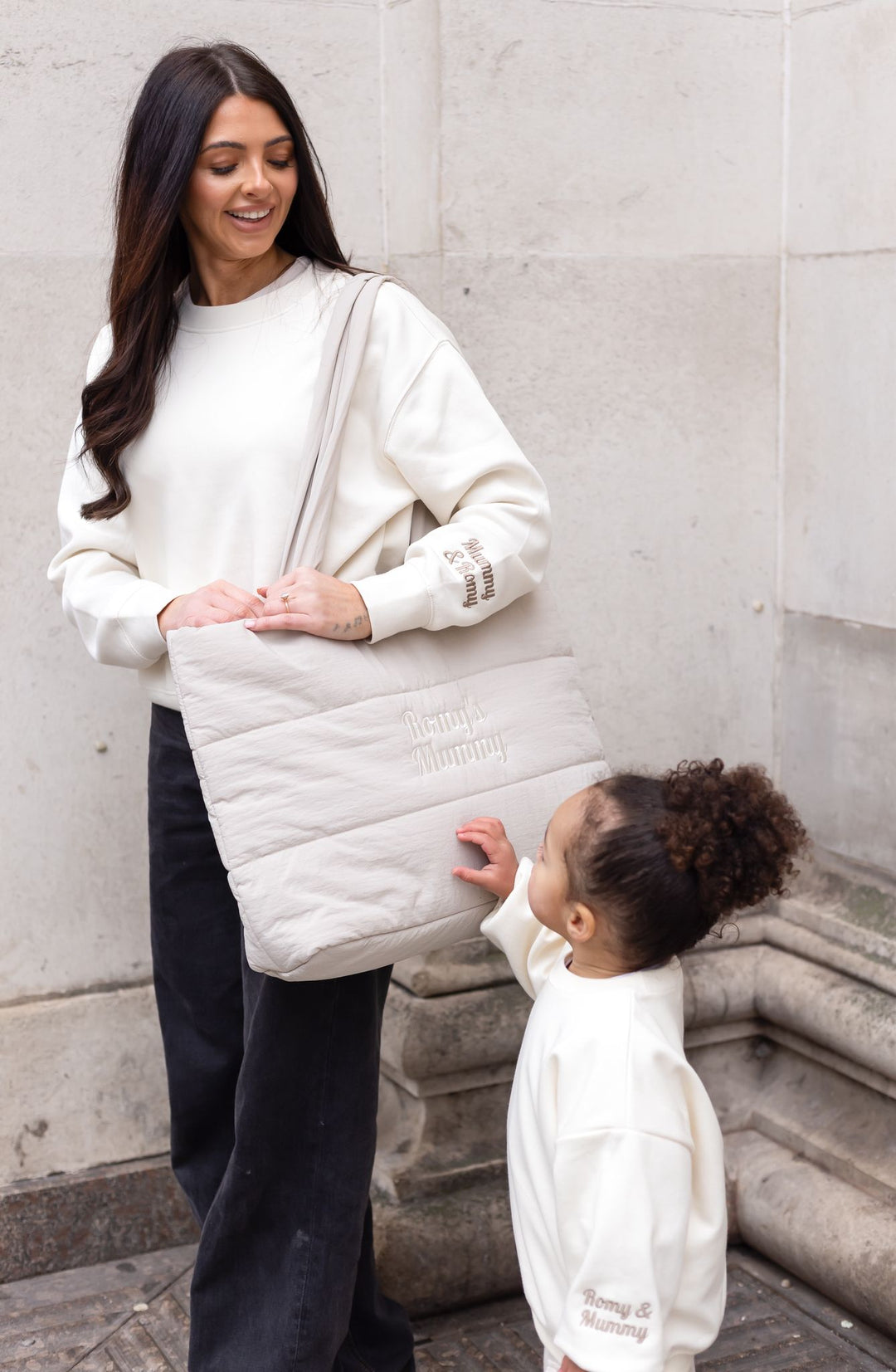 Personalised Quilted Tote Bag - Embroidered