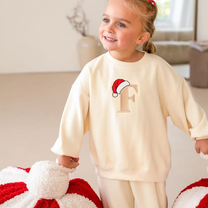 Santa's Hat Initial Personalised Tracksuit - Embroidered