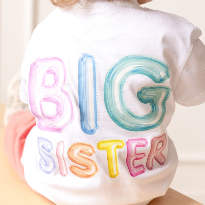 Colourful Big sibling Balloon Tshirt - Print