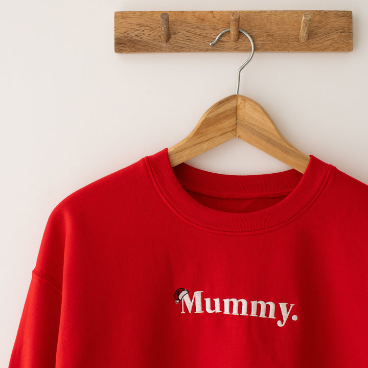 Adult Santa's Hat oversized sweatshirt - Embroidery