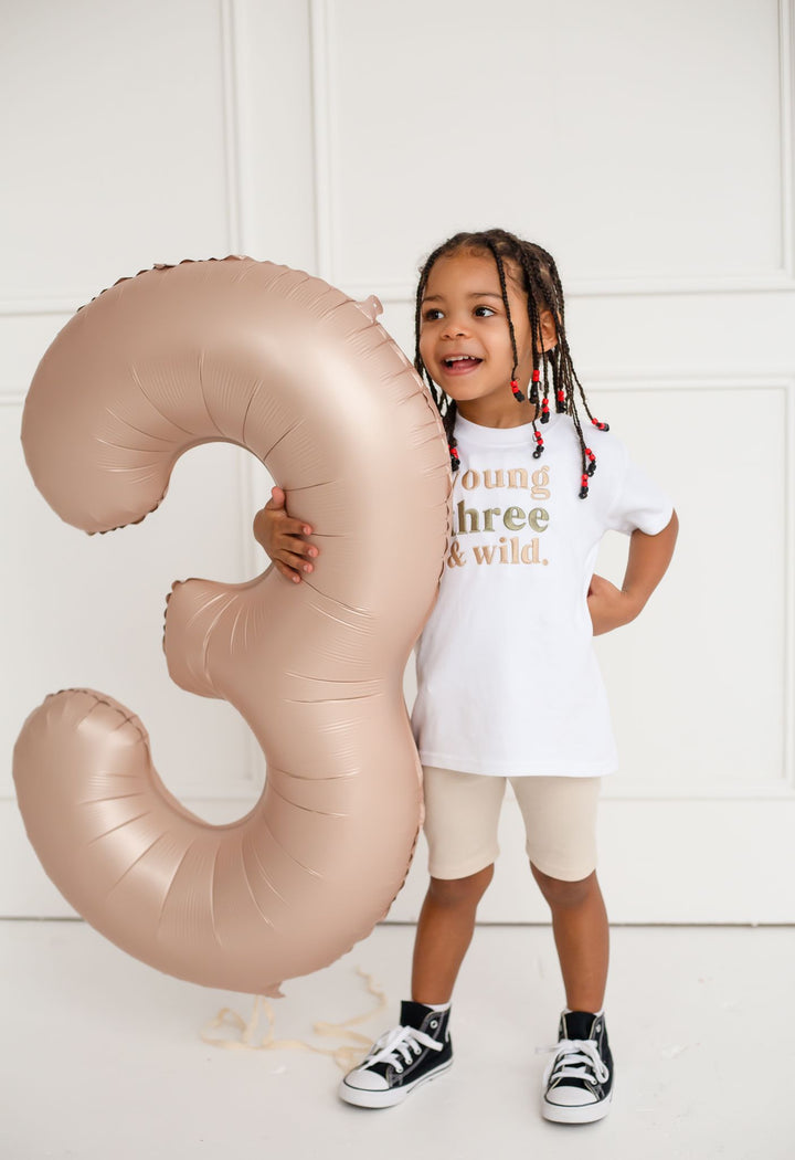 Third Birthday classic Tshirt - Embroidered