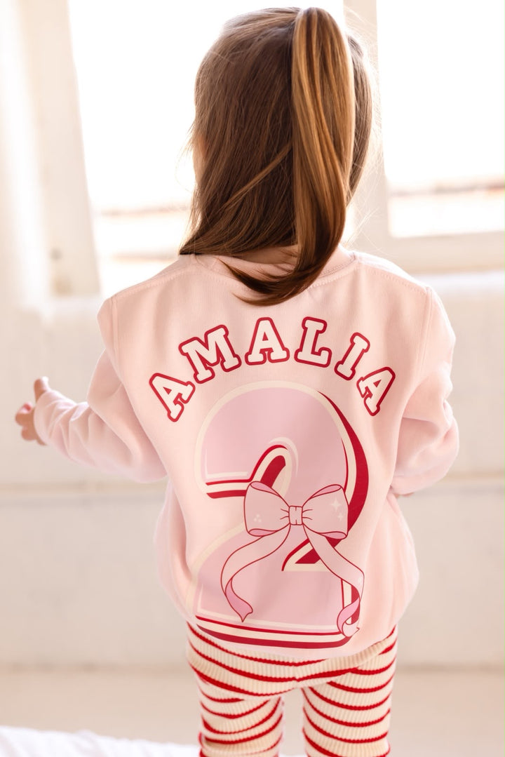 Bow Pink Birthday Sweatshirt - Print