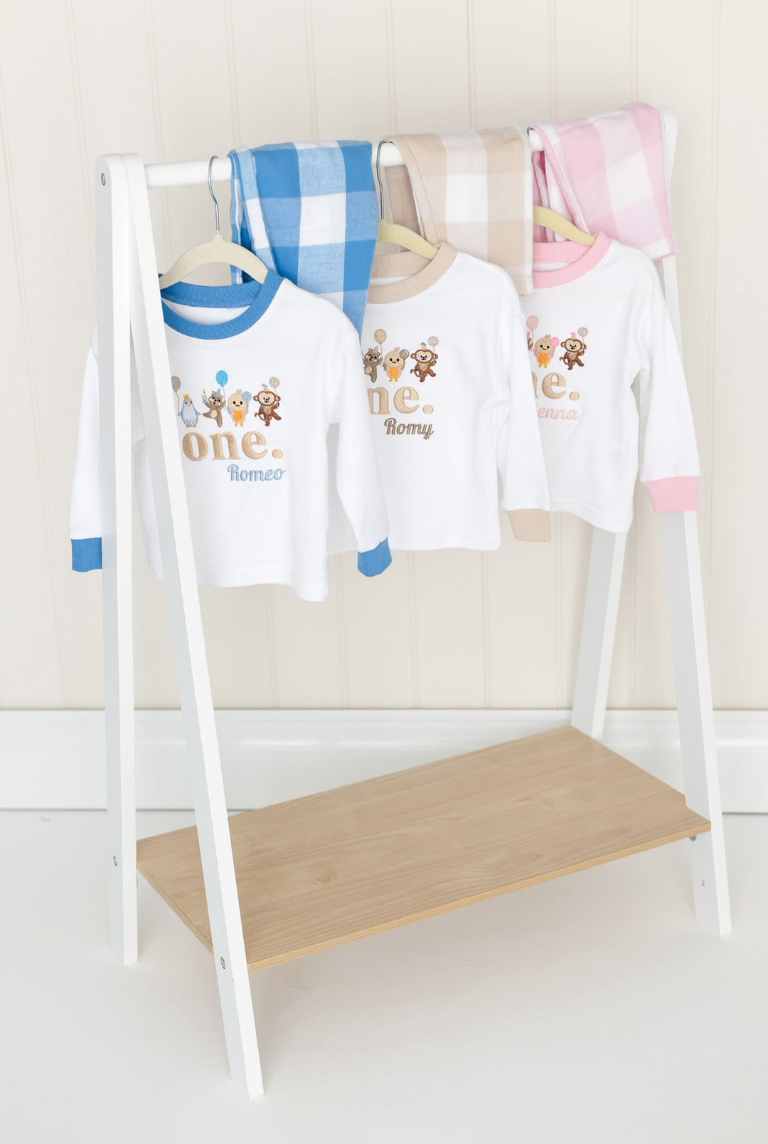 New Checked Birthday PJ Set