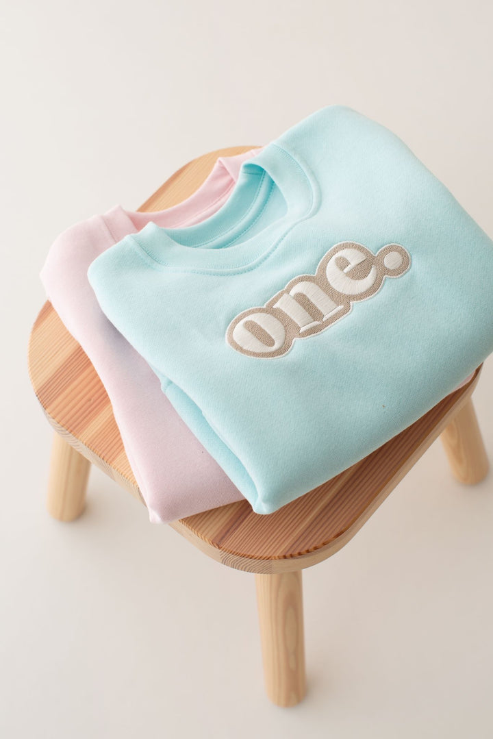 Pastel Bubble Birthday Age Sweatshirt - Embroidery