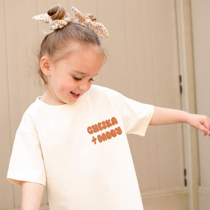 New Style Vanilla Personalise Team Tshirt - Bubble Print