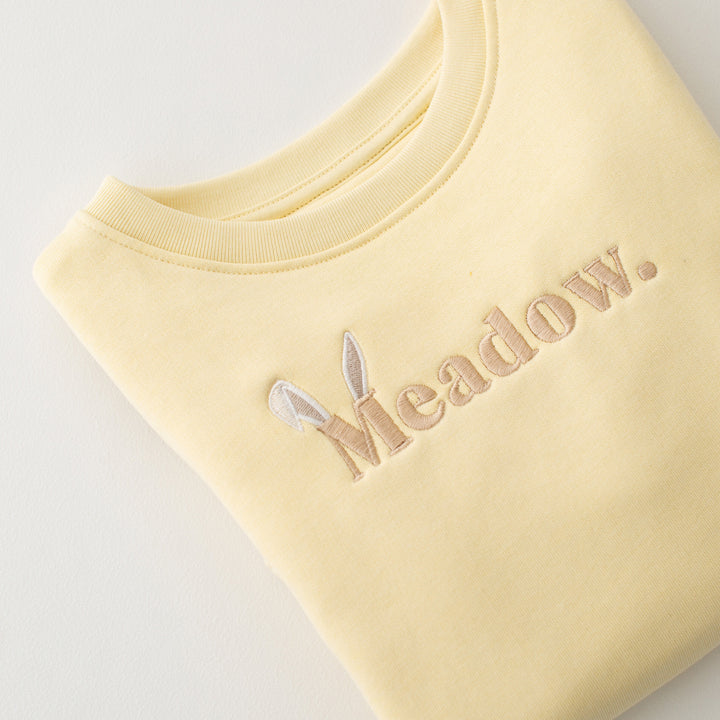 Baby Bunny Name Signature Embroidered Sweatshirt