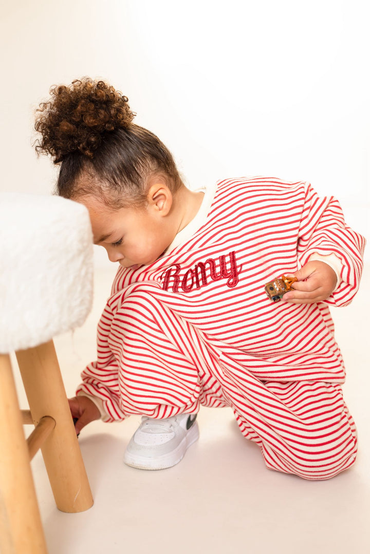 Oversized Name Stripe Tracksuit - Embroidered