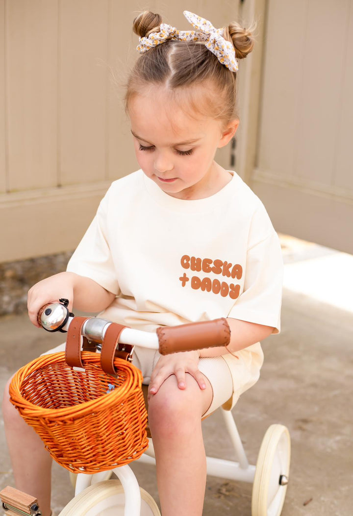 New Style Vanilla Personalise Father's Day Tshirt - Bubble Print
