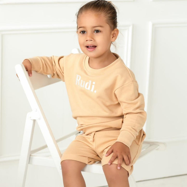 Sweatshirt & Short Set - Embroidered