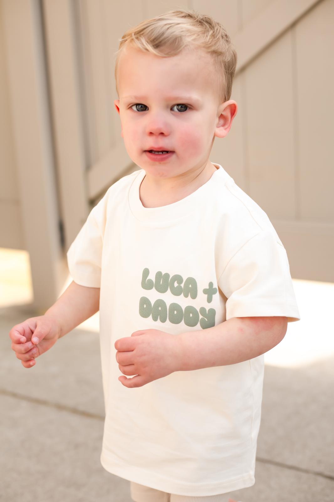 New Style Vanilla Personalise Father's Day Tshirt - Bubble Print