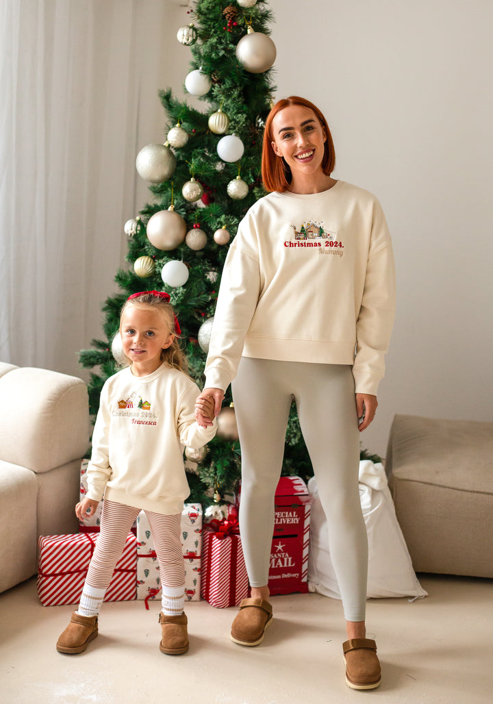 Matching Christmas 2026 Adult Sweatshirt - Embroidered