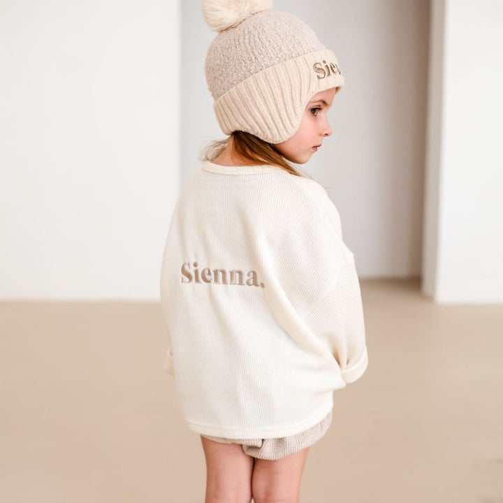 Cream Soft Cardigan - Embroidered