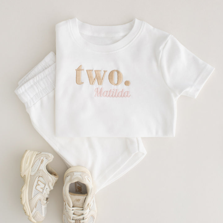 Birthday Short set - Embroidered