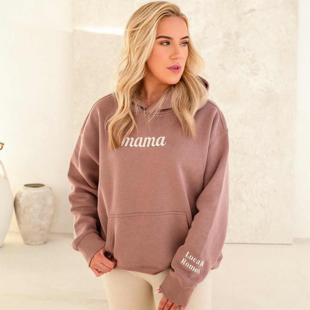 The mama Hoodie - Embroidery (Dolce Mauve)