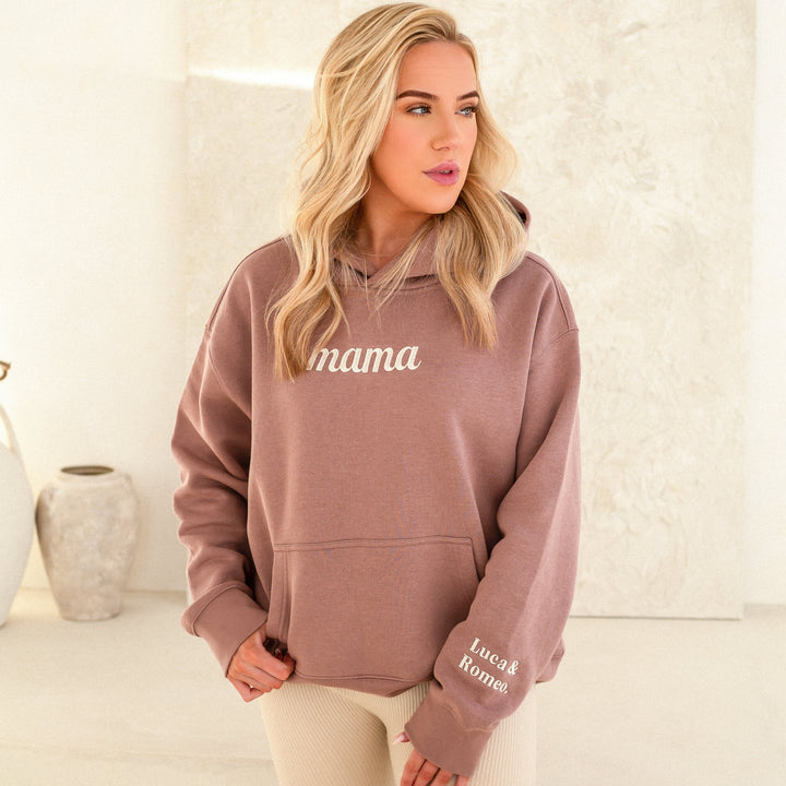 The mama Hoodie - Embroidery (Dolce Mauve)