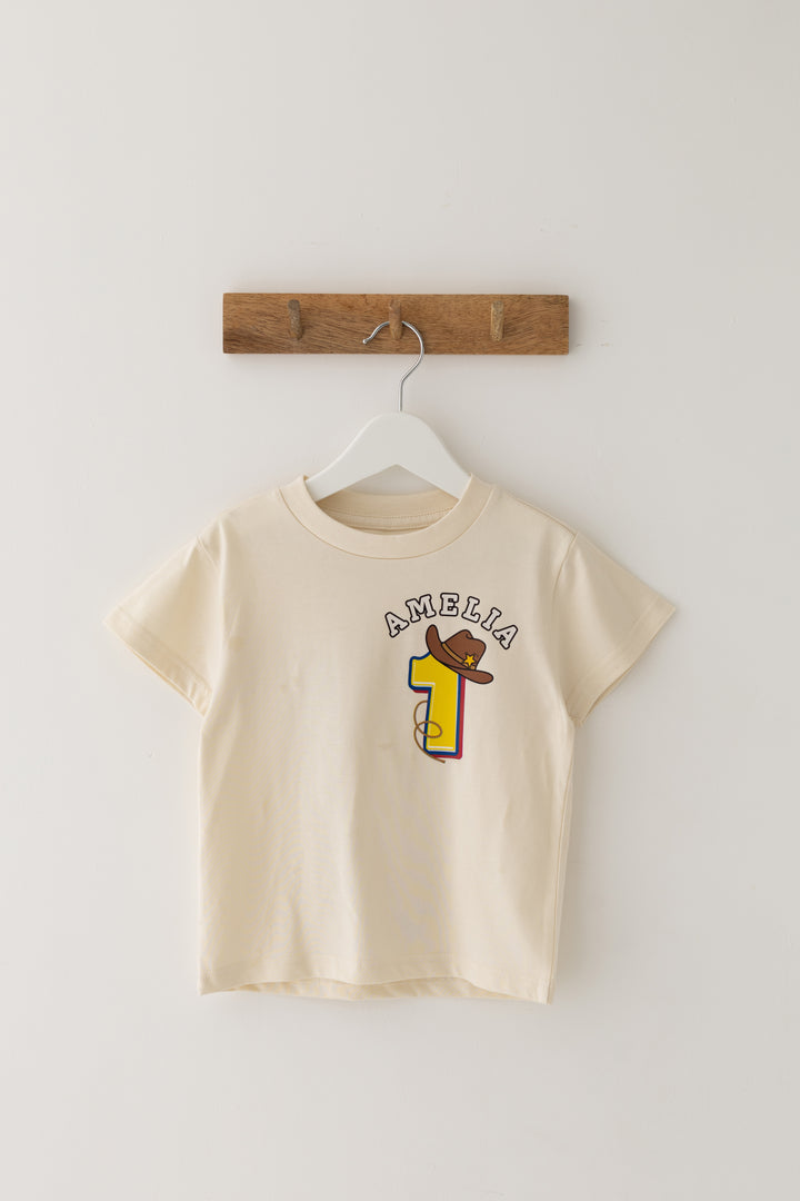 Cowboy or Space Inspired Birthday Tshirt - Print