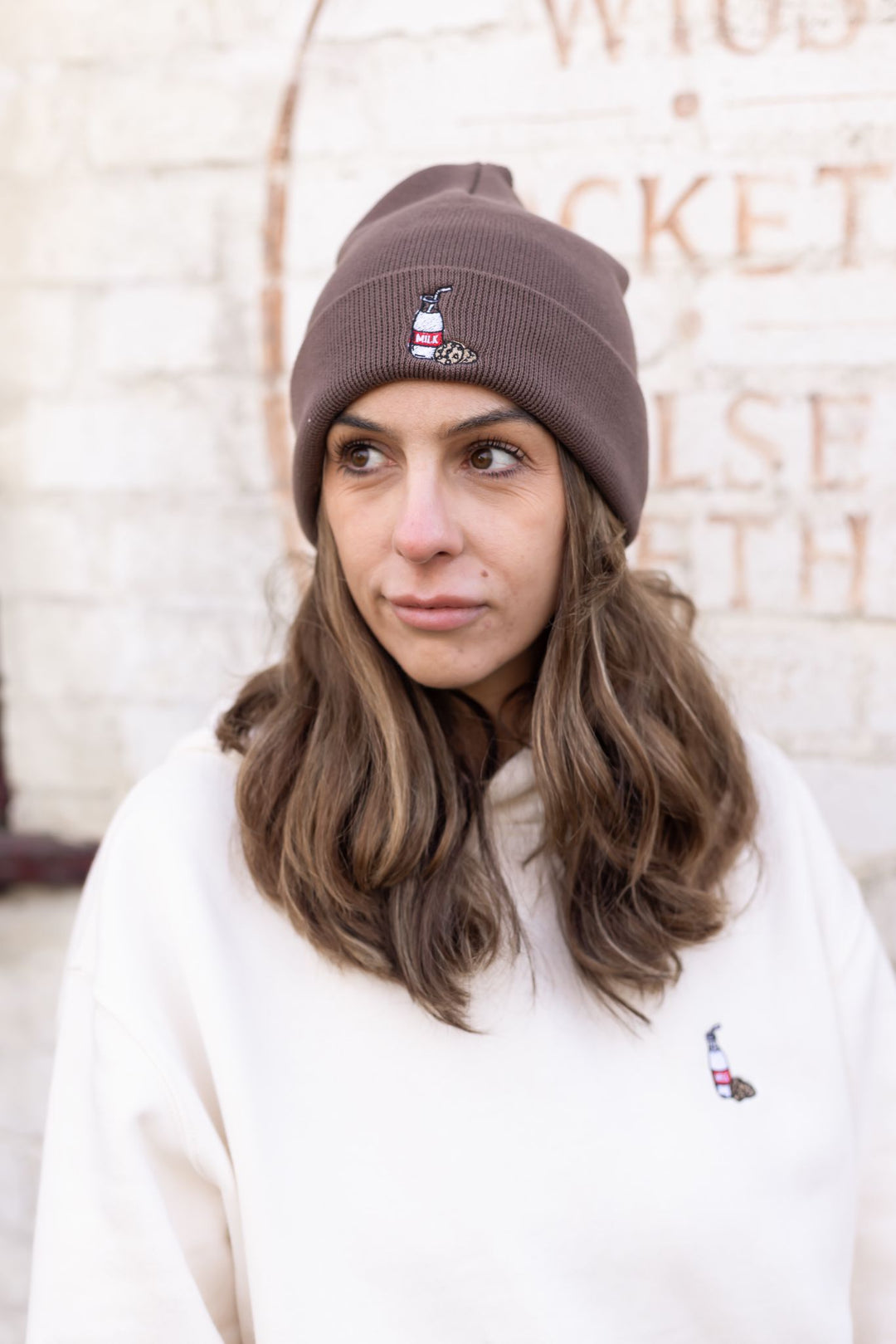 Milk + Cookies Beanie - Embroidered