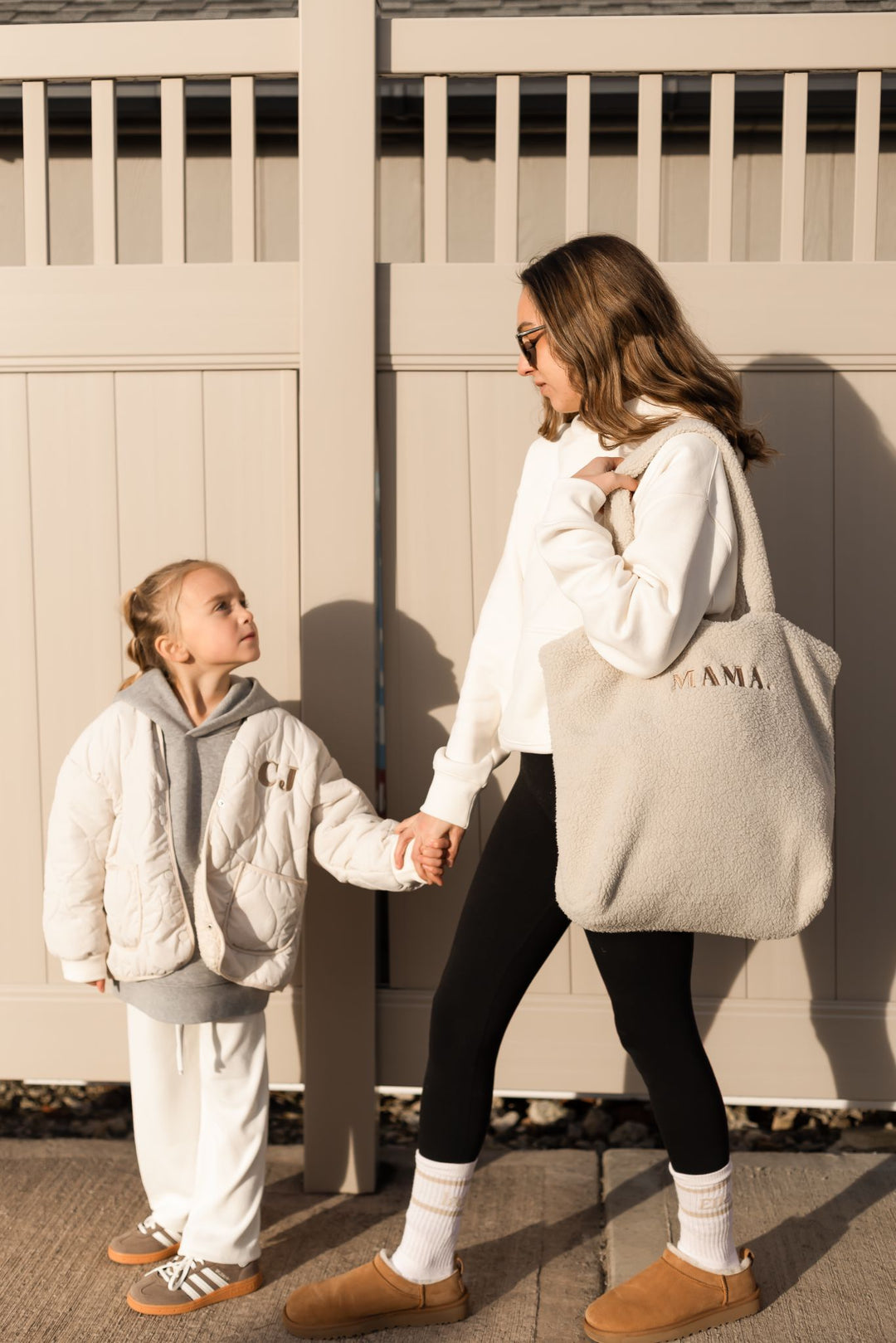 MAMA Bouclé Tote Bag – Embroidered