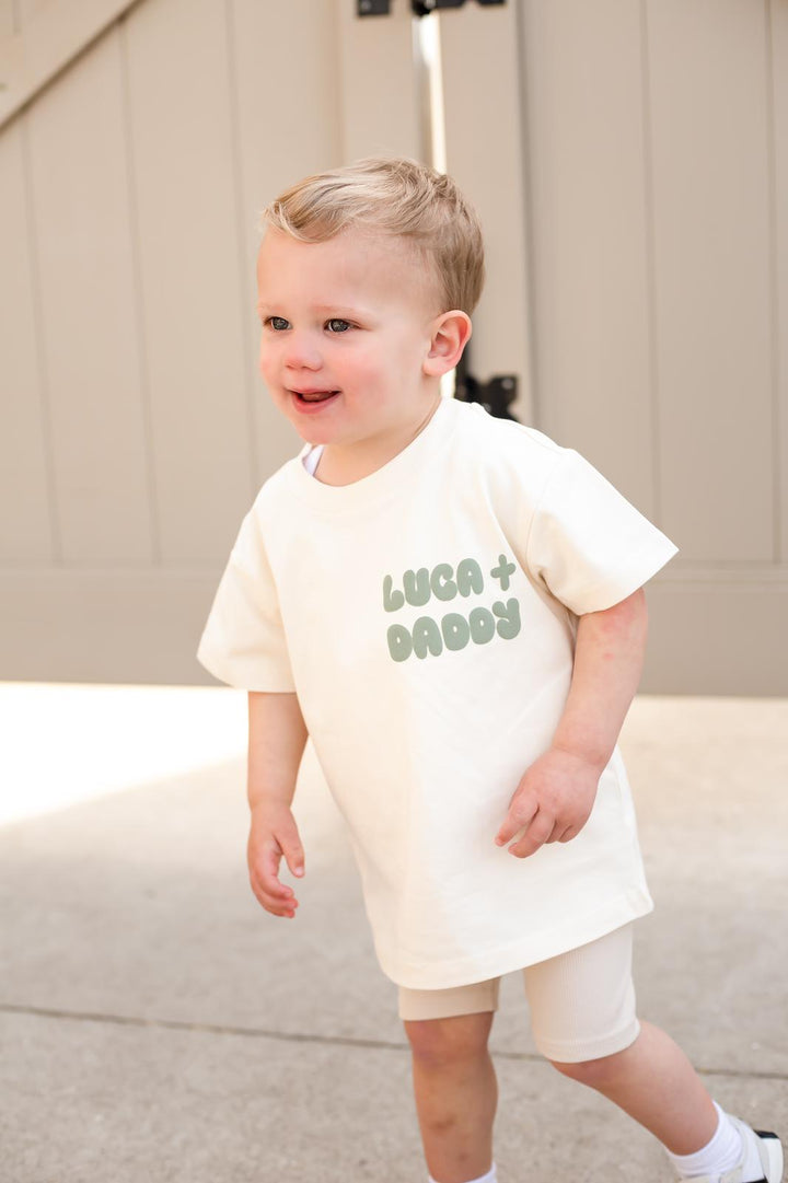 New Style Vanilla Personalise Father's Day Tshirt - Bubble Print