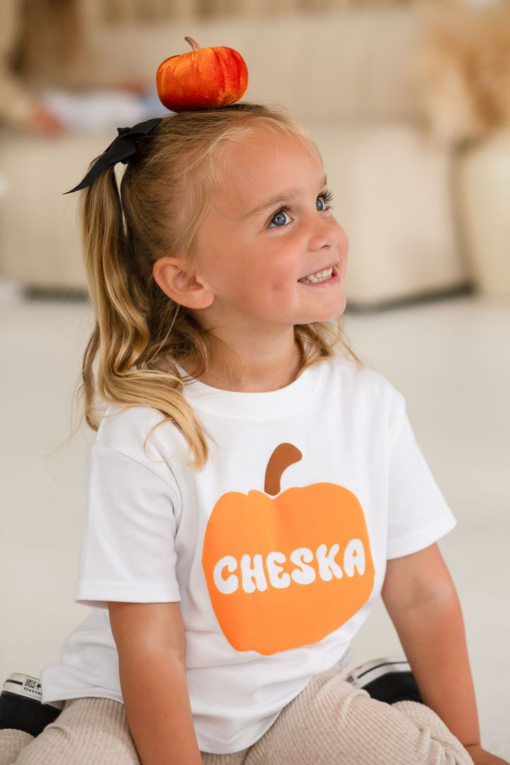 Pumpkin T-shirt - Bubble Print Name