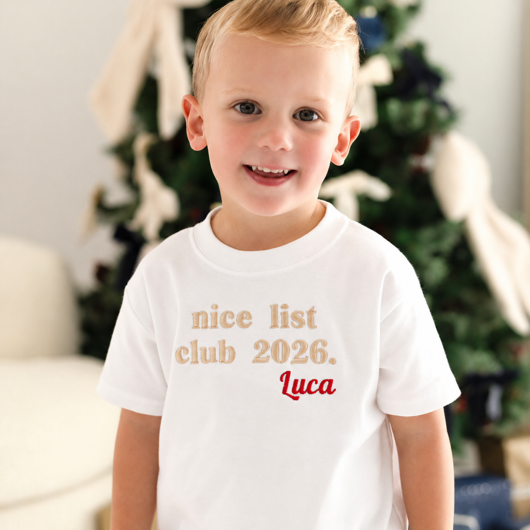 Nice List Club 2026 personalised - Embroidered Classic