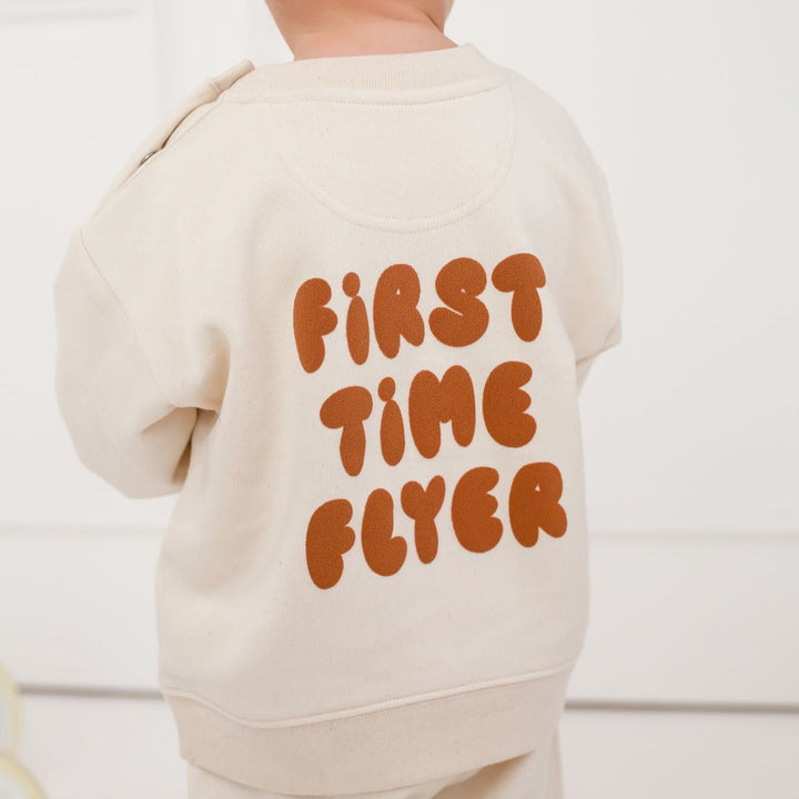 First time flyer Two side sweatshirt - Bubble Print