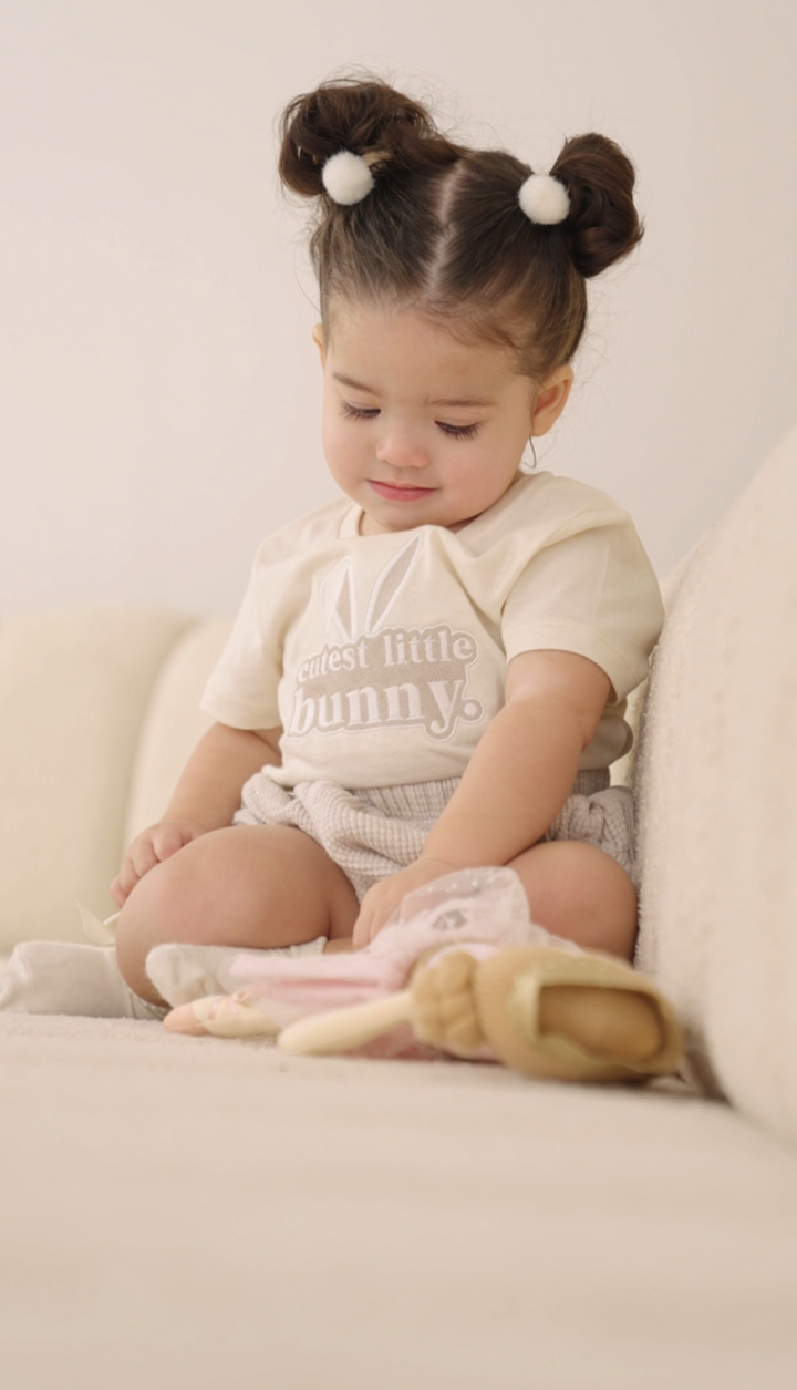 Cutest Little Bunny design tshirt - embroidered