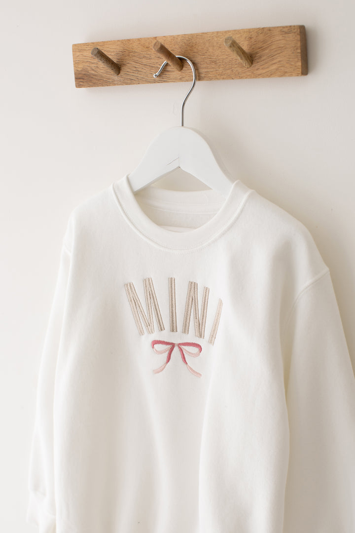Matching Mini Bow Sweatshirt - Embroidered
