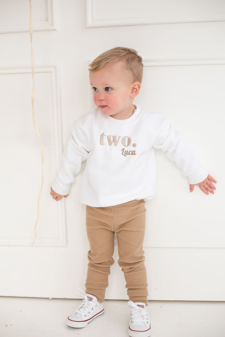 Name + Age Sweatshirt - Embroidery