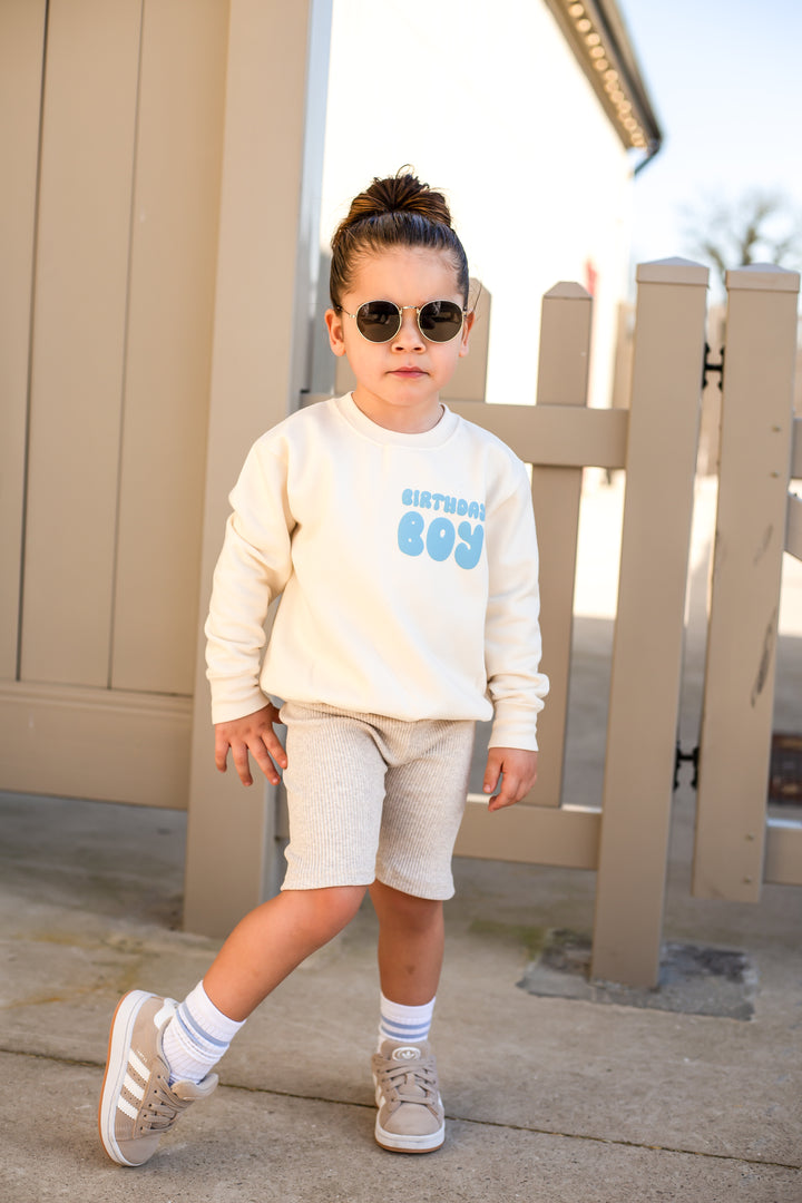 New Birthday Name Sweatshirt - Bubble print