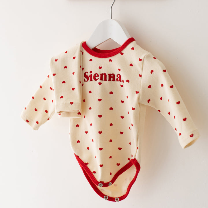 Heart Premium Baby Set - Embroidered