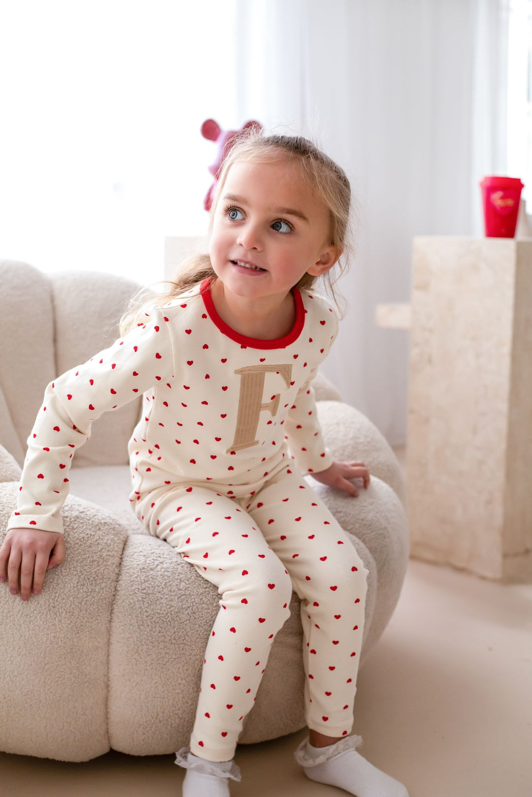 Heart Premium Lounge Set(Initial) - Embroidery