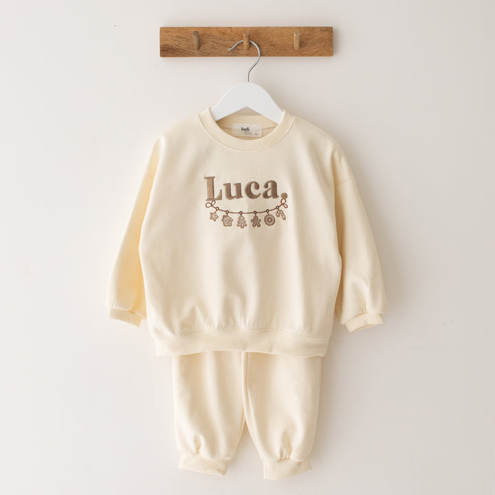 Gingerbread Garland Personalised Tracksuit - Embroidered