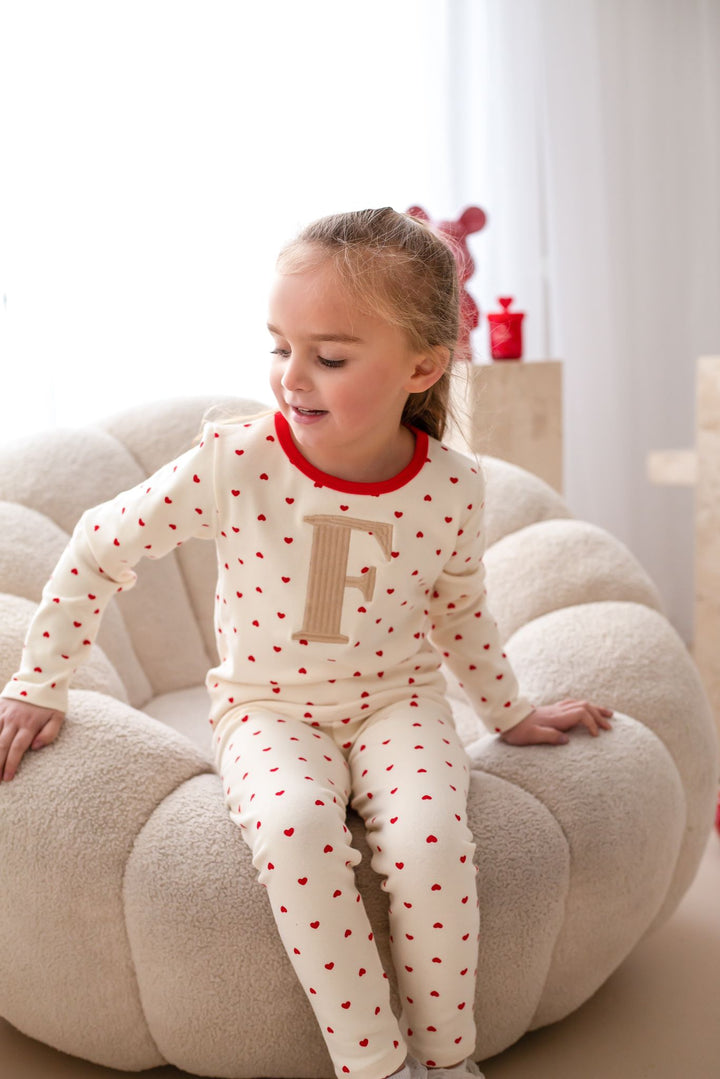 Heart Premium Lounge Set(Initial) - Embroidery