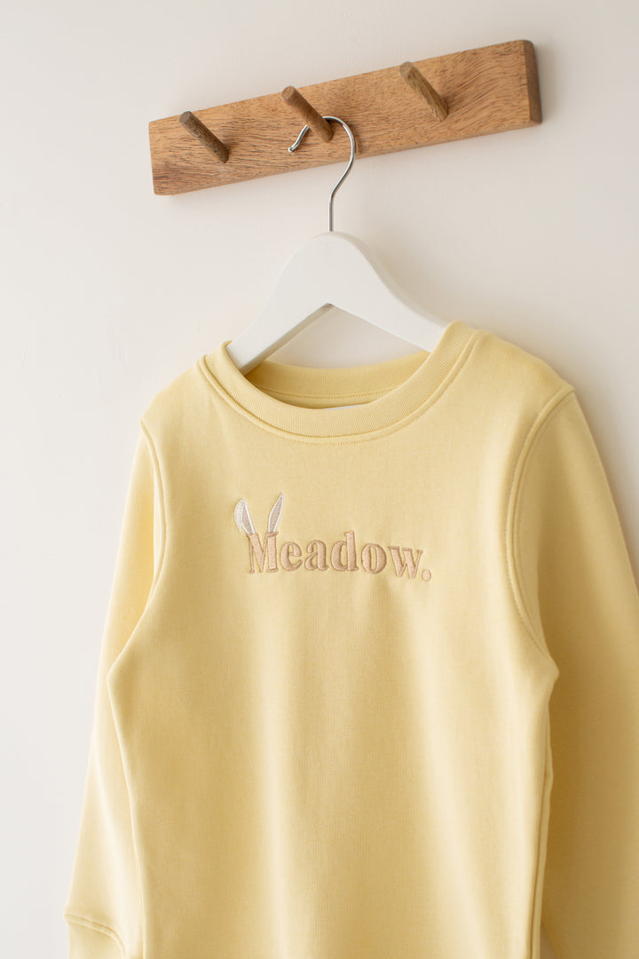 Baby Bunny Name Signature Embroidered Sweatshirt